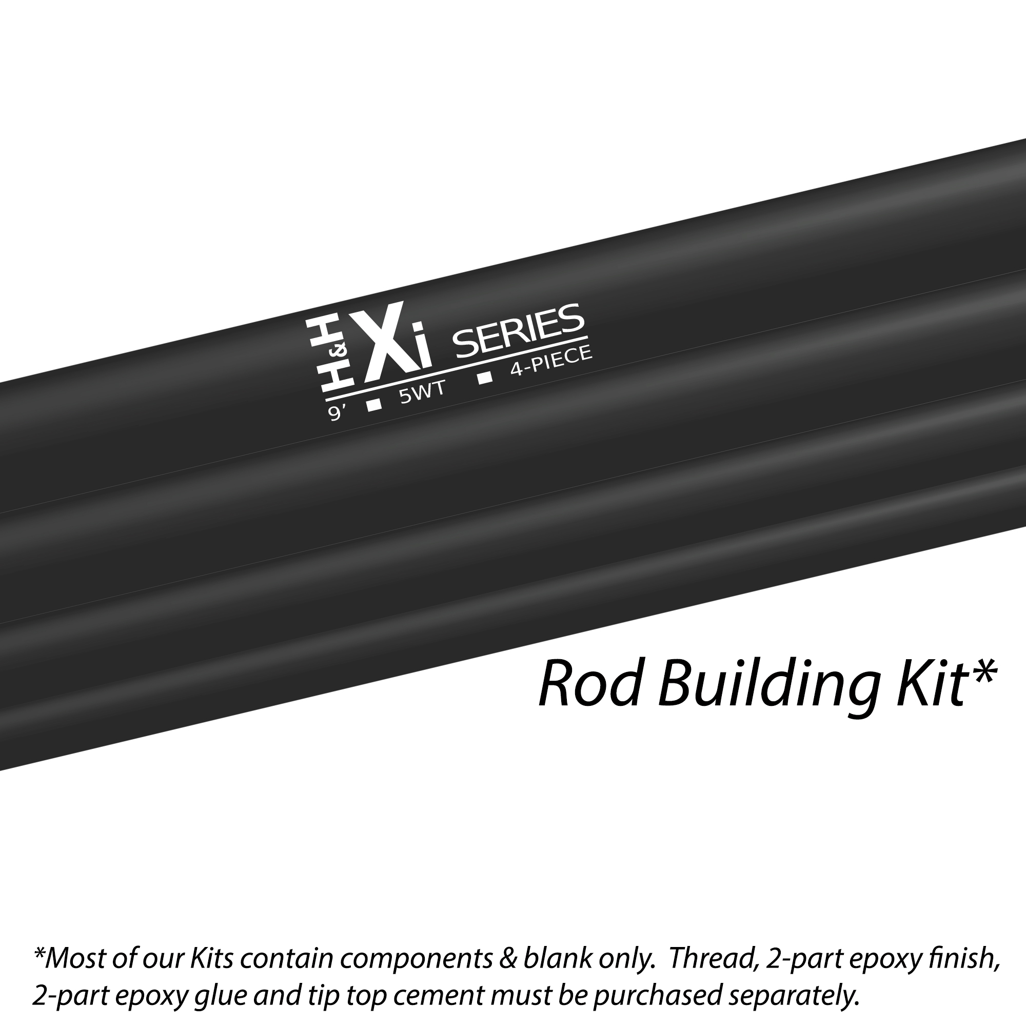 Xi Fly 2024 "Xi" 9' 5-weight 4-piece High-Performance Fly Rod Kit - Blackout